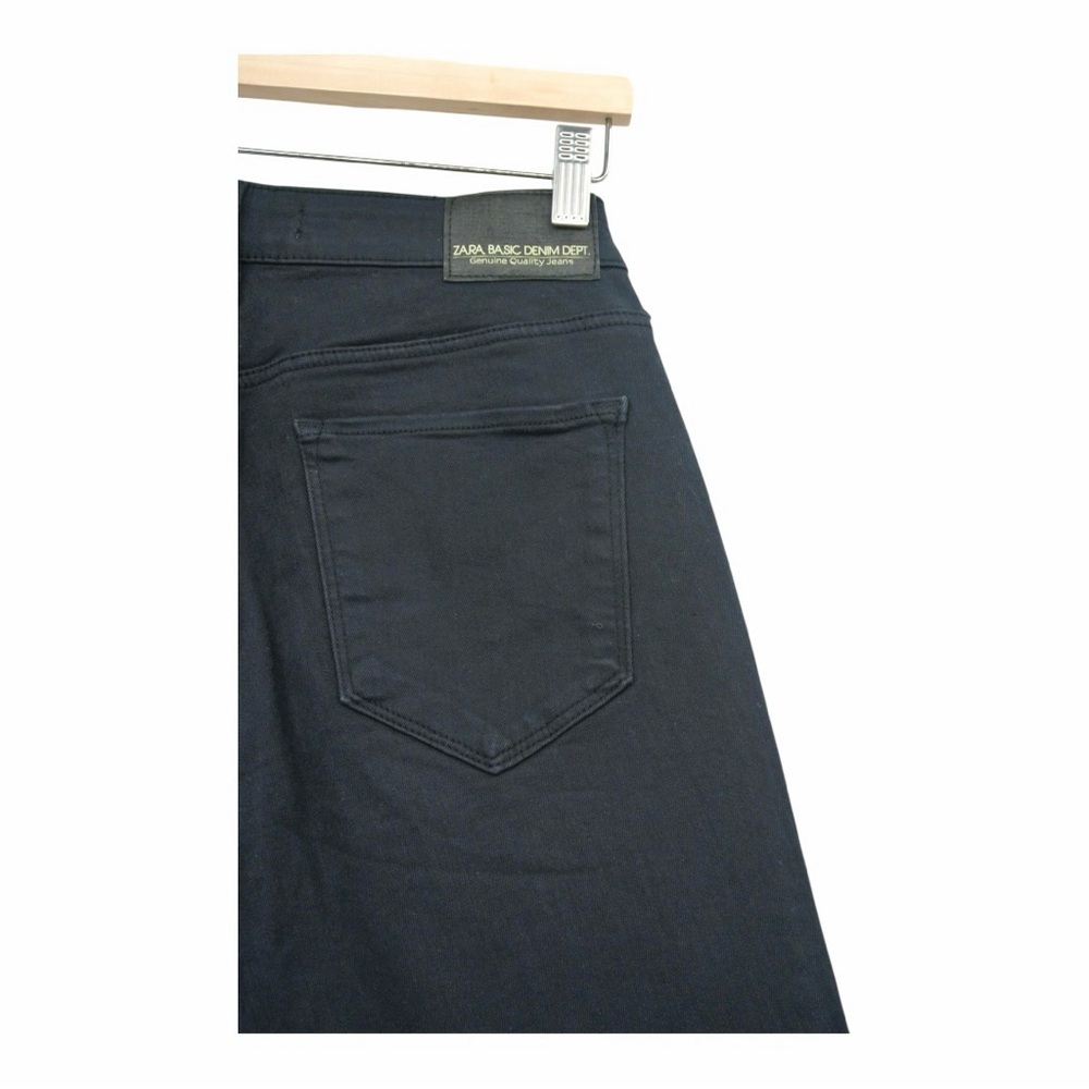 Zara Women's High Rise Denim 🖤 Black with Gold and Gunmetal Accent Rhinestones 💖 - Picture 8 of 11